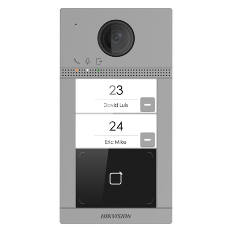 Estaci�n de puerta de villa met�lica de 2 botones HIKVISION