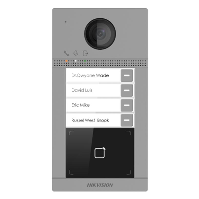 Estaci�n de puerta de villa met�lica de 4 botones
